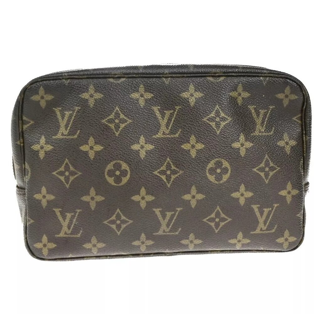 LOUIS VUITTON Trousse Toilette 23 Clutch Hand Bag Monogram Brown - Picture 3 of 16